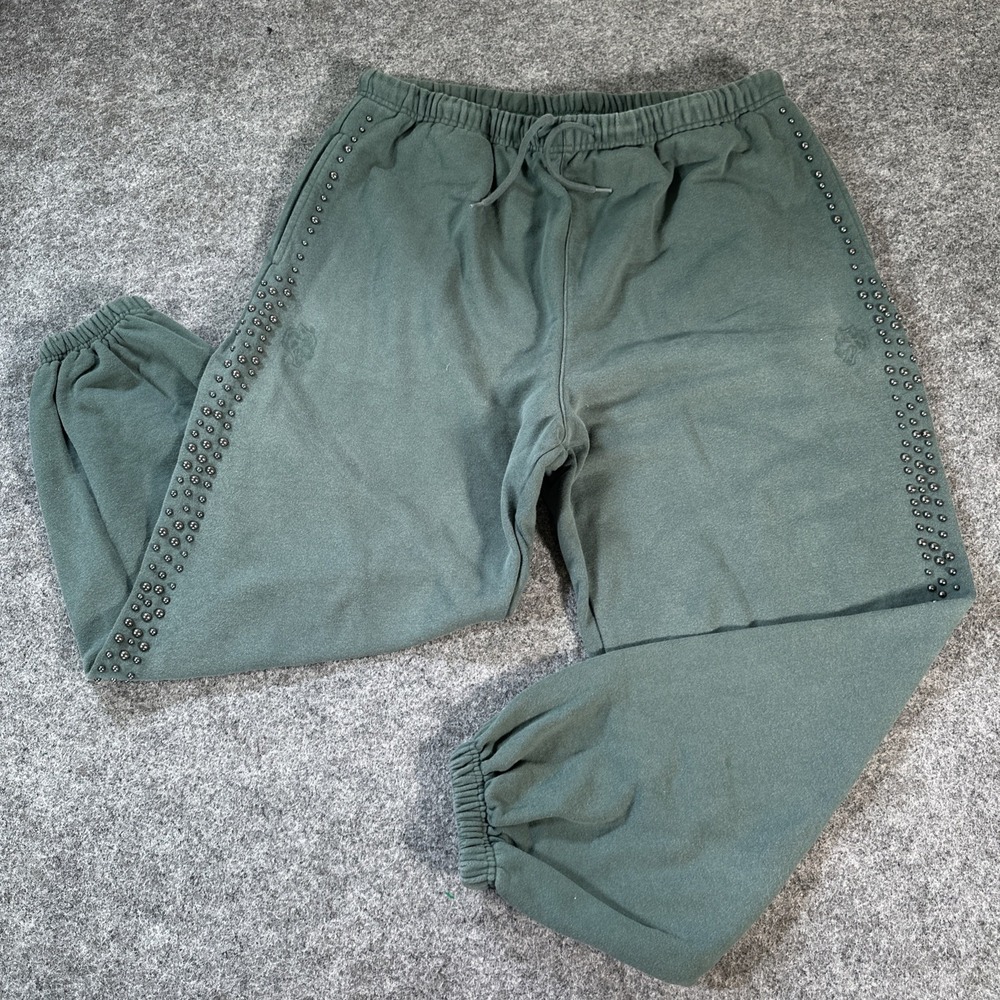 Darc Sport She Wolves Sweatpants Women's Large Green Limited 97/1000 Beaded